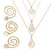 6Pcs 3 Styles 304 Stainless Steel Macrame Pouch Braided Gemstone Holder NJEW-DC00002-1