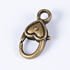 Tibetan Style Alloy Lobster Claw Clasps X-TIBE-T002-20AB-NR-2