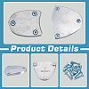 4Pcs Aluminum Tap Shoe Sole Protector FIND-WH0149-73A-4
