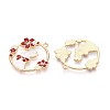 Alloy Enamel Pendants ENAM-N063-04KCG-2