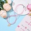 50Pcs 5 Colors Waxed Cord and Organza Ribbon Necklace Making NCOR-YW0001-02-6