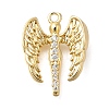 Brass Micro Pave Cubic Zirconia Pendants KK-U061-16G-1