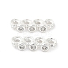 Rack Plating Brass Pave Clear Cubic Zirconia Spacer Bars KK-B088-11C-S-1