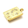 304 Stainless Steel Rhinestone Pendants STAS-M109-14G-01-2
