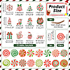 Christmas Wooden Pendant Decorations and Paper Flag Banners AJEW-NB0006-09-2