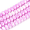 Anti-Tarnish Electroplate Glass Beads Strands GLAA-T025-8mm-11G-1