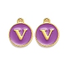 Golden Plated Alloy Enamel Charms LS-ENAM-Q437-12V-1