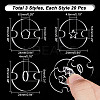 60Pcs 3 Shapes Acrylic Knitted Hat Making Fastener Tool FIND-GA0004-03-2