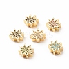 Rack Plating Brass Cubic Zirconia Beads KK-B051-05G-1