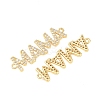 Mother's Day Brass Micro Pave Clear Cubic Zirconia Connector Charm KK-F931-27B-G-2