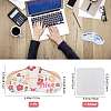1Pc Flower Printed PU Leather Portable Slim Sunglasses Pouch AJEW-CN0003-25B-2