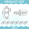 30Pcs 304 Stainless Steel Connector Charms STAS-UN0063-90-3