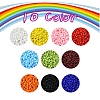 8000Pcs 10 Colors 12/0 Glass Seed Beads SEED-YW0001-33A-2