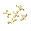 Rack Plating Brass Letter Connector Charms KK-C007-38G-X-1