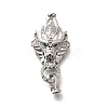 Brass Micro Pave Cubic Zirconia Fold Over Clasps KK-M318-25P-1