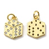 Brass with Cubic Zirconia Pendants KK-K341-19B-G-2