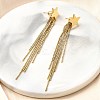 Rack Plating Brass Star Ear Studs EJEW-P226-15G-1