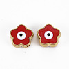 Rack Plating Alloy Enamel Beads ENAM-S122-044C-01-RS-1