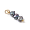 Dyed Natural Baroque Keshi Pearl Two Sides Polished Pendants PALLOY-JF04814-01-3