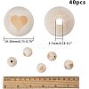 Unfinished Wood Beads LS-WOOD-WH0011-01E-2