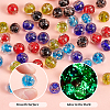 50Pcs 5 Colors Luminous Handmade Gold Sand Lampwork Beads LAMP-PH0001-31-4