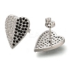 Brass Pave Cubic Zirconia Stud Earrings EJEW-M088-02P-2