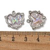 Rack Plating Alloy Rhinestone Pendants PALLOY-F312-07P-3