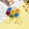 7 Colors Glass Round Seed Beads SEED-YW0001-24C-01-5