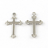 Tarnish Resistant Cross 201 Stainless Steel Pendants STAS-R075-19-1