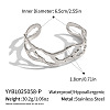 Hollow Out 304 Stainless Steel Cuff Bangles for Women AP7431-2-2