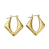 304 Stainless Steel Rhombus Hoop Earrings LS-EJEW-Q040-03G-2