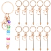 10Pcs Alloy Bar Beadable Keychain for Jewelry Making DIY Crafts KEYC-YW0001-29RG-1