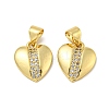 Brass Micro Pave Cubic Zirconia Pendants KK-N254-135B-G-1