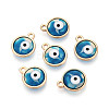 Epoxy Resin Enamel Evil Eye Charms RESI-T045-031B-02-1