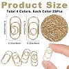 100Pcs 4 Styles Carbon Steel Paper Clips FIND-CP0001-48-2
