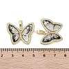 Real 18K Gold Plated Rack Plating Brass Micro Pave Cubic Zirconia Pendants KK-R161-05G-06-3
