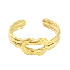 Real 18K Gold Plated 304 Stainless Steel Open Cuff Rings for Women RJEW-B061-01G-08-2