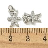 Rack Plating Brass Micro Pave Cubic Zirconia Pendants KK-K386-02K-P-3