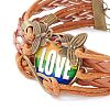 Rainbow Pride Bracelet BJEW-F426-01K-3