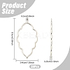 20Pcs Tibetan Style Alloy Open Back Bezel Big Pendants FIND-YW0010-01-3