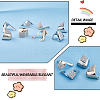 8Pcs 4 Styles Iron with Crystal Rhinestone Toe Cap Covers FIND-GF0005-11-6