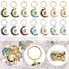 7Pcs Natural & Synthetic Gemstone Keychains KEYC-FS00044-01-2