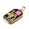 Tarot 304 Stainless Steel Enamel Pendants STAS-M119-09K-G-3