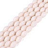 Opaque Solid Color Glass Beads Strands GLAA-N071-01A-C02-1