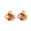Brass Enamel Fish Pendants KK-I377-05G-A04-1