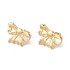 Bowknot Ion Plating(IP) 304 Stainless Steel Stud Earrings for Women EJEW-L287-035G-1