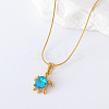 3Pcs Stainless Steel Small Sea Turtle Pendant Beach Vacation Necklaces for Women MI4557-1