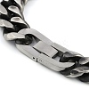 304 Stainless Steel Cuban Link Chain Bracelets for Men BJEW-B102-08AS-2