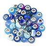40Pcs 20 Styles Blue Series Resin European Beads RPDL-FS0001-02-2
