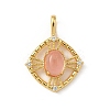 Brass Micro Pave Cubic Zirconia Pendants KK-F905-17G-1